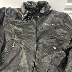 Semper Fi Bradford Exchange Black Leather Jacket for Men XL